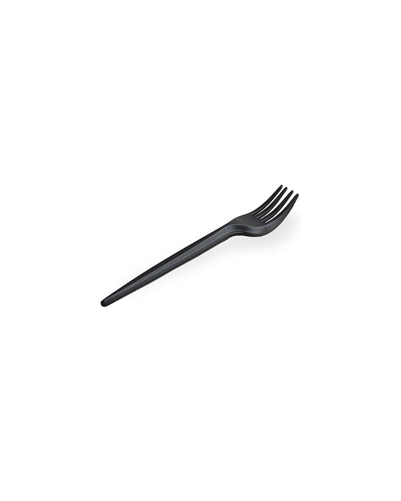 Forchetta Bio e Compostabile 160mm Nera - 100pz
