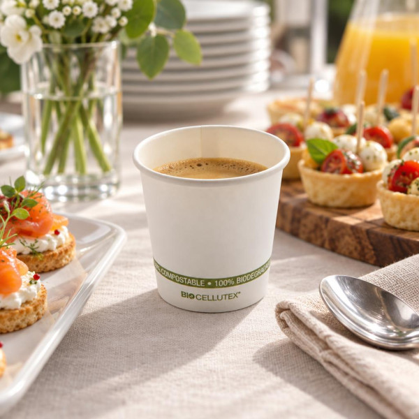 Bicchierini da caffè in carta riciclabile 120 ml - 50 pz