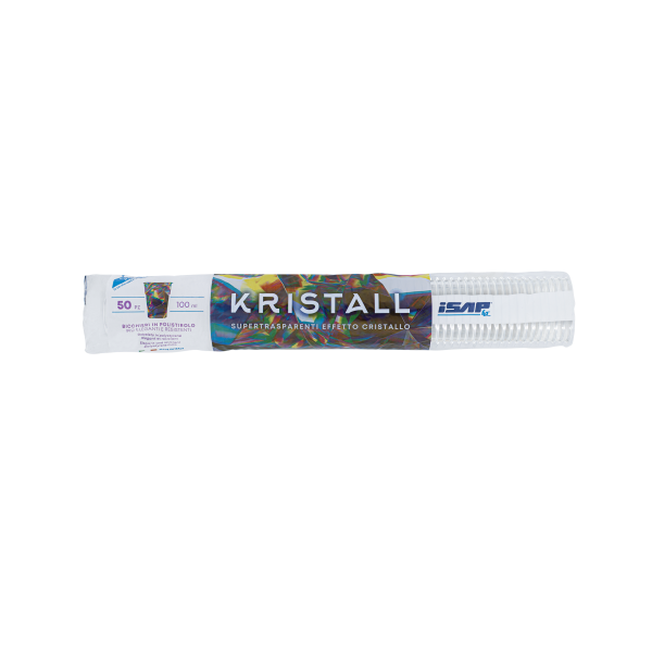 Bicchieri di plastica rigida trasparenti Kristall 100 ml - 50 pz