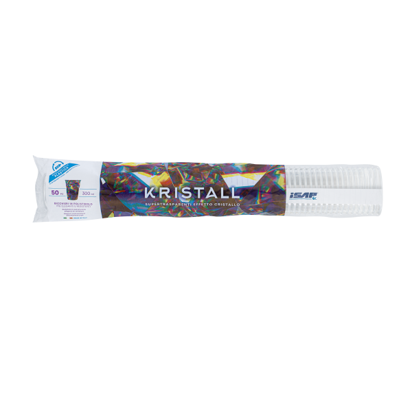 Bicchieri di plastica rigida trasparenti Kristall 300 ml - 50 pz