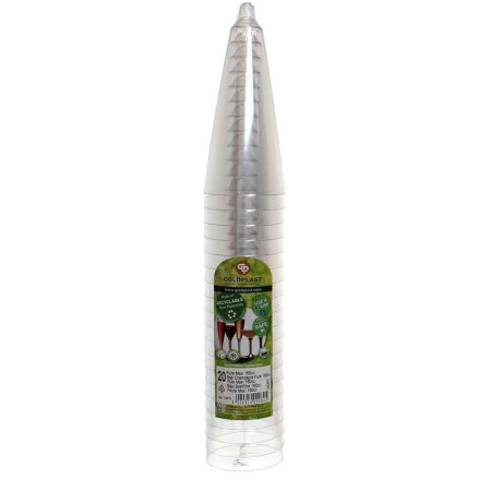 Flute in plastica trasparente 120 ml senza gambo - 20 pz