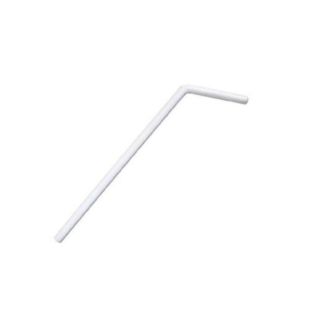 Cannucce compostabili in PLA bianche con snodo imbustate singolarmente 21 cm - 200 pz
