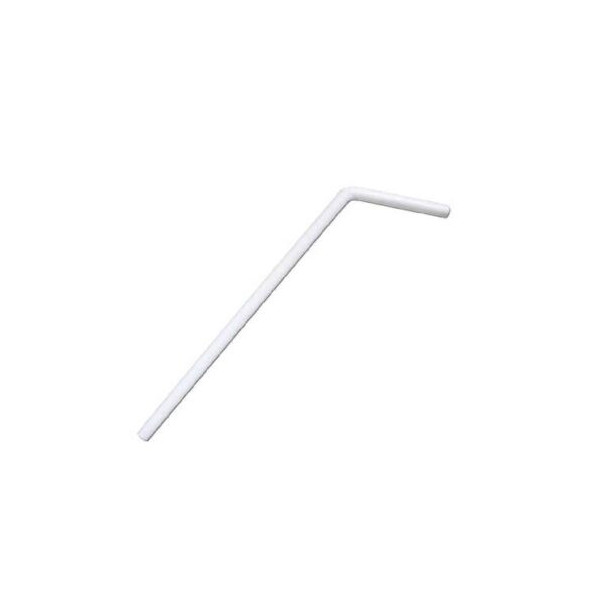 Cannucce compostabili in PLA bianche con snodo imbustate singolarmente 21 cm - 200 pz