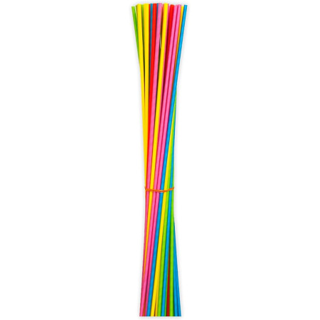 Cannucce extra lunghe 1 metro colori assortiti - 100 pz