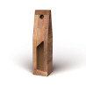 Scatola porta bottiglie in cartoncino 1 posto liscio linea Teak