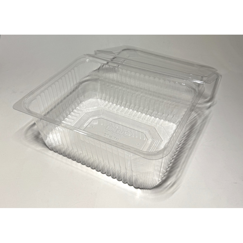 Vaschette in PET trasparenti con coperchio incernierato Cuki - varie misure - 50 pz