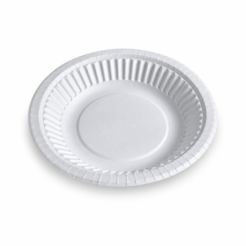 Piatti fondi compostabili in cartoncino Ø 19 cm 400 ml - 20 pz