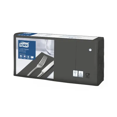 Tovaglioli Tork 33x33 cm 2 veli neri - 200 pz