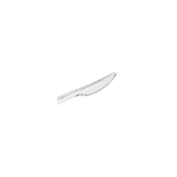 Coltelli di plastica riutilizzabili trasparenti - 50 pz