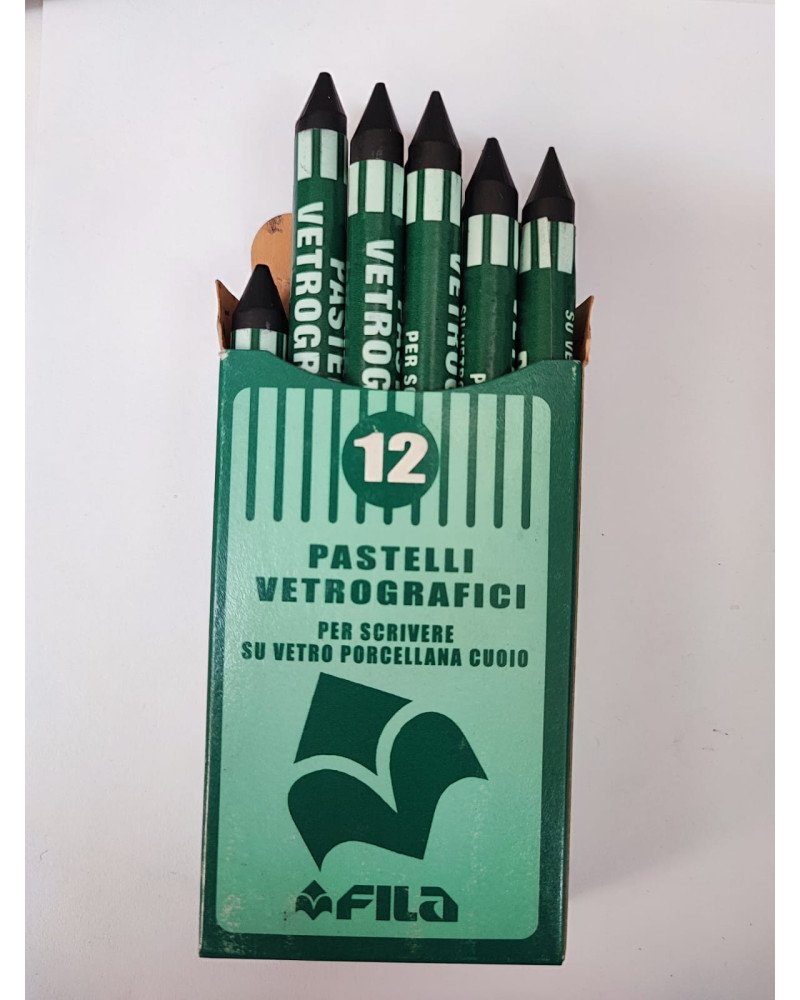 Pastelli Vetrografici Neri - 12pz