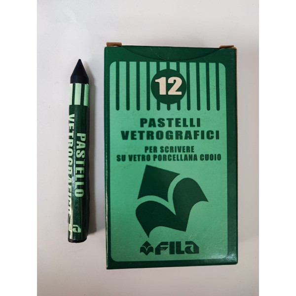 Pastelli vetrografici Fila blu per vetro e porcellana - 12 pz