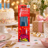 Candeline lunghe celesti 17 cm - 24 pz