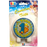 Candelina primo compleanno orsetto celeste Ø 7,5 cm