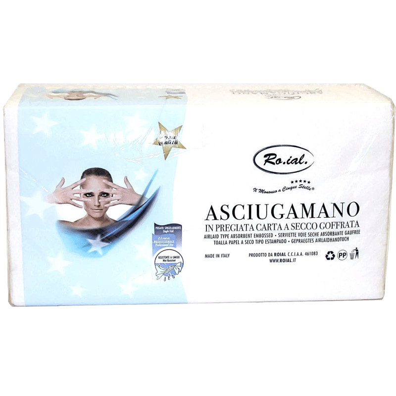 Asciugamani monouso in carta a secco goffrati 40x70 cm - 70 pz