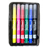 Pennarelli per tessuti Giotto Decor Textile punta a pennello tratto 1-3 mm, resistenti al lavaggio a 40 °C, colori assortiti - 6