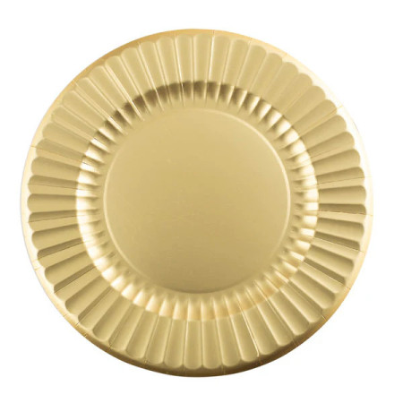 Sottopiatti in cartoncino oro satinato 33 cm - 6 pz