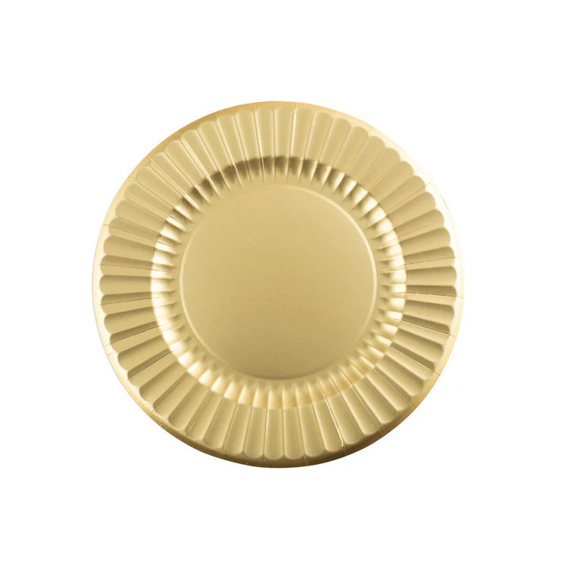 Sottopiatti in cartoncino oro satinato 33 cm - 6 pz
