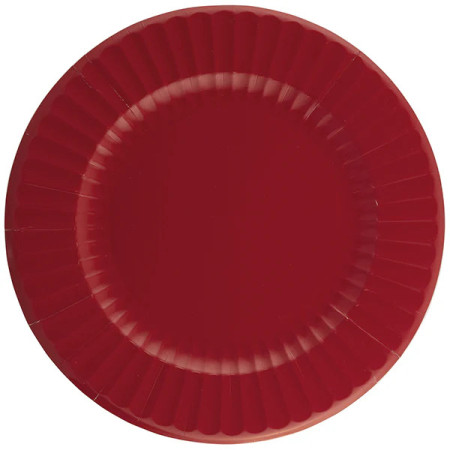 Sottopiatti in cartoncino rosso rubino 33 cm - 6 pz
