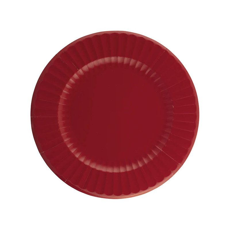 Sottopiatti in cartoncino rosso rubino 33 cm - 6 pz