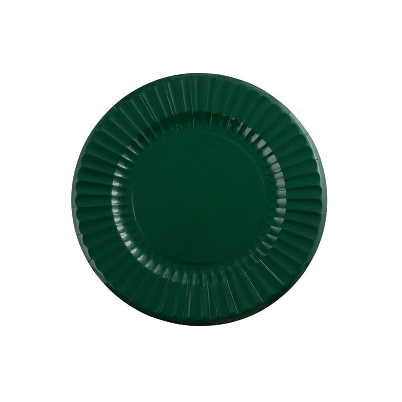 Sottopiatti in cartoncino verdone 33 cm - 6 pz