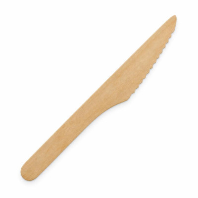 Coltelli in legno monouso 16 cm - 100 pz
