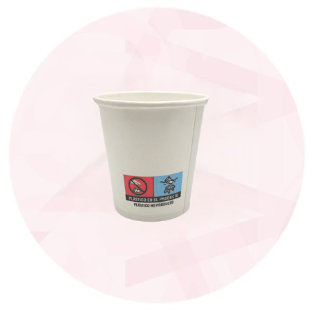Bicchieri da caffè bianchi in carta kraft riciclabile 90 ml - 50 pz
