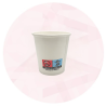 Bicchieri da caffè bianchi in carta kraft riciclabile 90 ml - 50 pz
