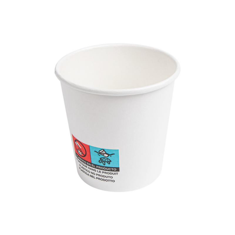 Bicchieri da caffè bianchi in carta kraft riciclabile 90 ml - 50 pz