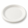 Piatti piani compostabili in polpa di cellulosa Ø 22,5 cm - 50 pz