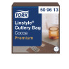 Tovaglioli portaposate Tork Linstyle Premium 39x39 cm cacao - 50 pz