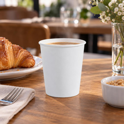 Bicchieri in cartoncino bianco 240 ml (8 oz) per bevande calde e fredde Dampe Jungle Ø 8 cm - 25 pz