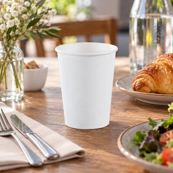 Bicchieri in cartoncino bianco 360 ml (12 oz) per bevande calde e fredde Dampe Jungle Ø 9 cm - 25 pz