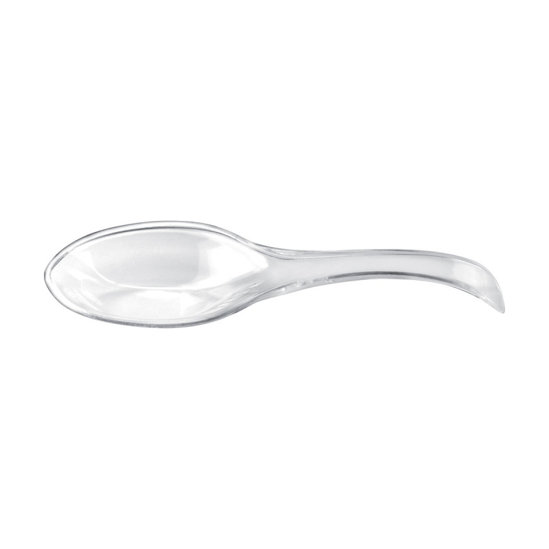 Cucchiai monodose finger food Standard 10 ml in plastica trasparente riutilizzabili - 30 pz