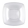 Piatti fondi quadrati riutilizzabili in plastica trasparente 18x18 cm - 15 pz