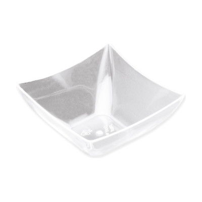 Coppette finger food quadrate in plastica 90 ml trasparenti riutilizzabili - 25 pz