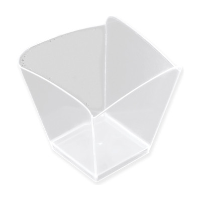 Coppette finger food in plastica Onda 95 ml trasparenti riutilizzabili - 25 pz