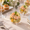 Coppette finger food in plastica Pagoda 90 ml trasparenti riutilizzabili - 25 pz