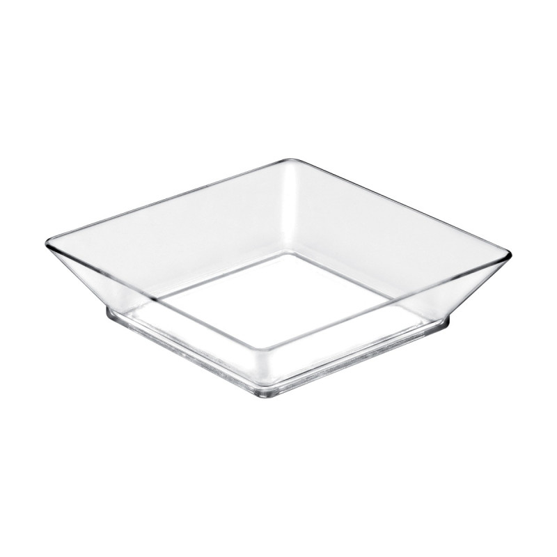 Vassoietti finger food Small Plate 6,5x6,5 cm in plastica trasparente riutilizzabili - 25 pz