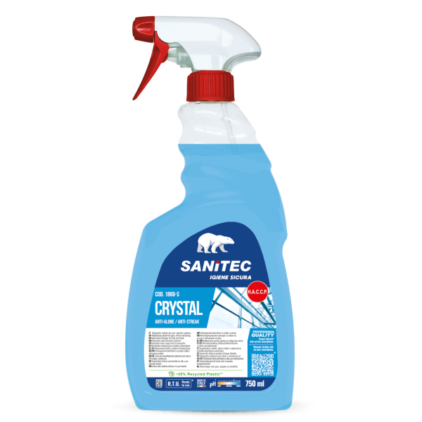 Crystal Vetri Detergente per Vetri e Spolvero - 750ml