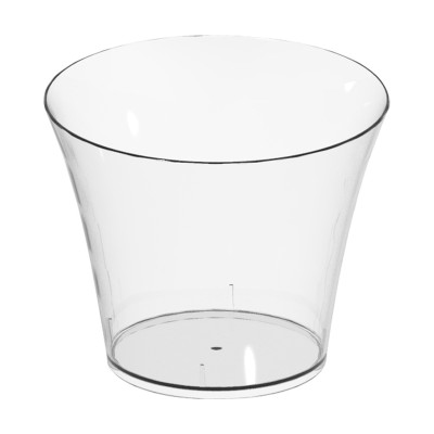 Bicchierini finger food Bloom 75 ml in plastica trasparente riutilizzabili - 25 pz