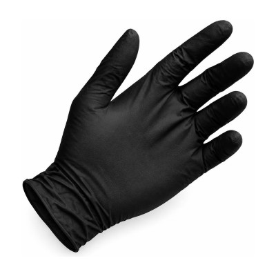 Guanti monouso in nitrile nero senza polvere Guanto Chef 4 g Walking - 100 pz