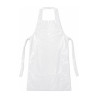 Grembiuli monouso in polietilene bianco impermeabili con pettorina 122x70 cm Defender 11 Walking - 100 pz