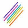 Cannucce riutilizzabili colorate dritte 24 cm Ø 8 mm per frullati e bibite Flo - 200 pz