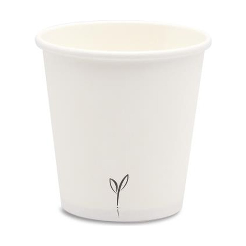 Bicchierini da caffè in carta riciclabile 80 ml Ø 5,7 cm bianchi, neri o avana Brenta Byò - 50 pz