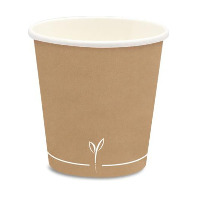 Bicchierini da caffè in carta riciclabile 80 ml Ø 5,7 cm bianchi, neri o avana Brenta Byò - 50 pz