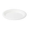 Piatti ovali compostabili in polpa di cellulosa bianchi 26x20 cm 500 ml Brenta - 50 pz