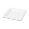 Piatti quadrati compostabili in polpa di cellulosa bianchi 26x26 cm 740 ml Brenta - 50 pz
