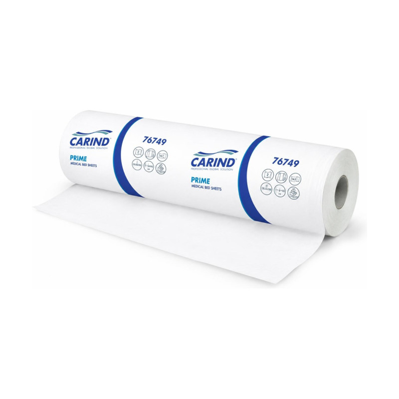 Lenzuolino medico in rotolo Carind Prime 2 veli pura cellulosa 60 cm x 50 m - 1 rotolo