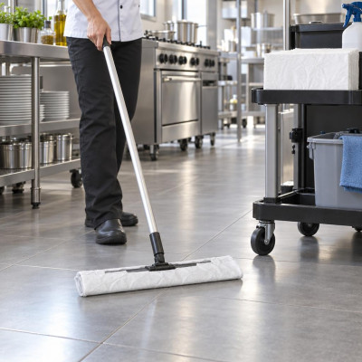 Panni impregnati monouso per spolverare pavimenti 60x17 cm VDM - 50 pz