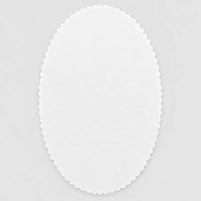 Sottofritti ovali in carta bianca 16x25 cm per fritti e piatti da portata La Carta è - 500 pz